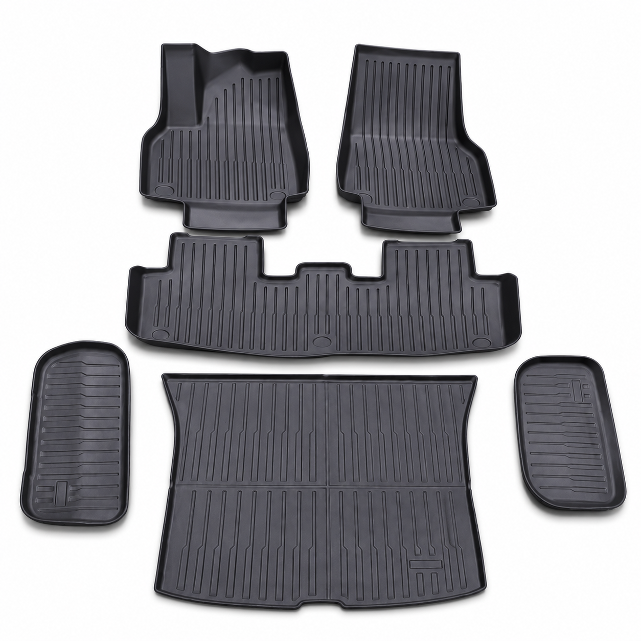 Tesla Model Y Juniper Gulvmatter – TPE 6-delt sett