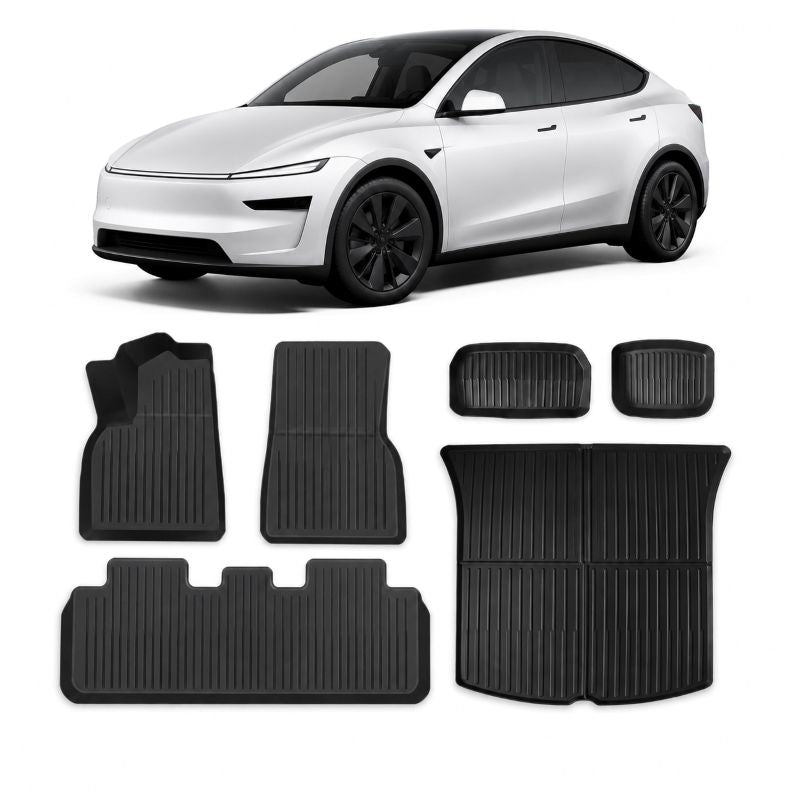 Tesla Model Y Juniper Gulvmatter – TPE 6-delt sett